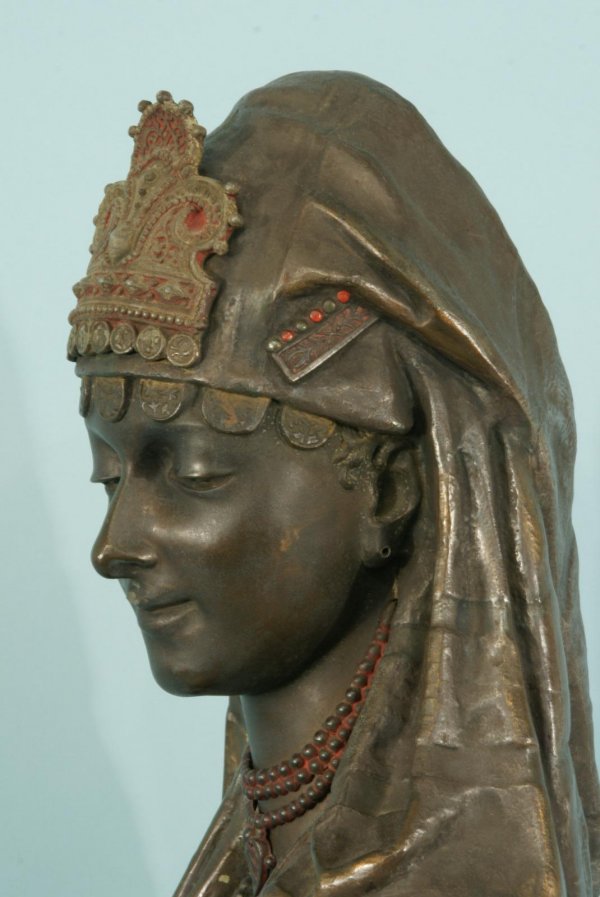 PAIR OF 19th CENTURY SPELTER BUSTS - 9