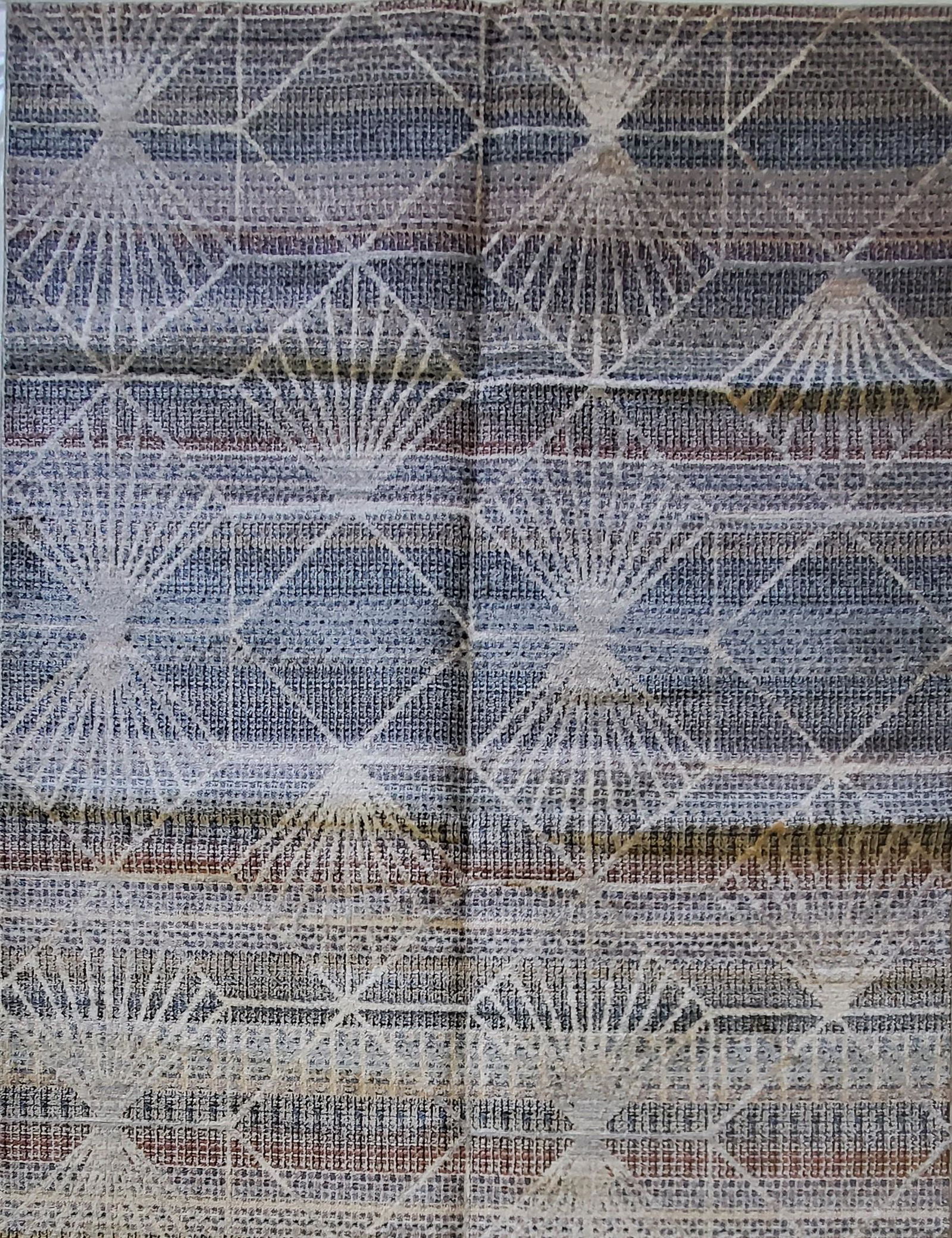 HAND DESIGNED LOOMED MODERN ABSTRACT STYLE RUG (1 of 5)