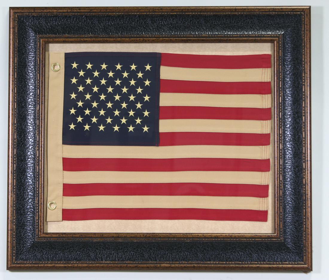 FRAMED MINI USA FLAG: FRAMED MINI USA FLAG Height: 27 in. by Width: 31 in. by Depth: 1