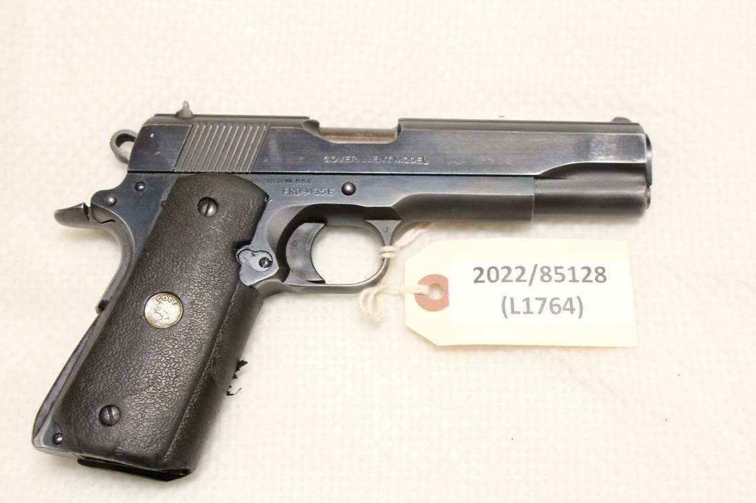 COLT GOVERNMENT MK IV 45ACP PISTOL (USED): COLT GOVERNMENT MK IV 45ACP PISTOL (USED)CALIBER: .45ACP;SERIAL NUMBER: FR0943SE;USED FIREARM - INCLUDES ONE MAG(L1764)
