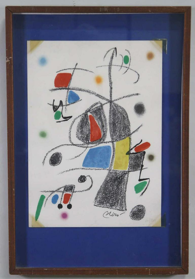 MIRO ABSTRACT SILKSCREEN, EDITION NUMBER 50/200 (1 of 4)