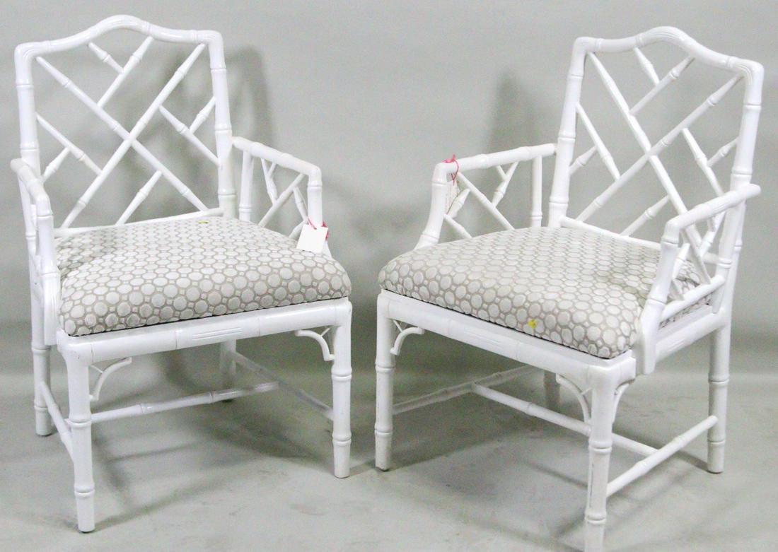 VINTAGE MCGUIRE CHINESE CHIPPENDALE ARMCHAIRS (1 of 3)