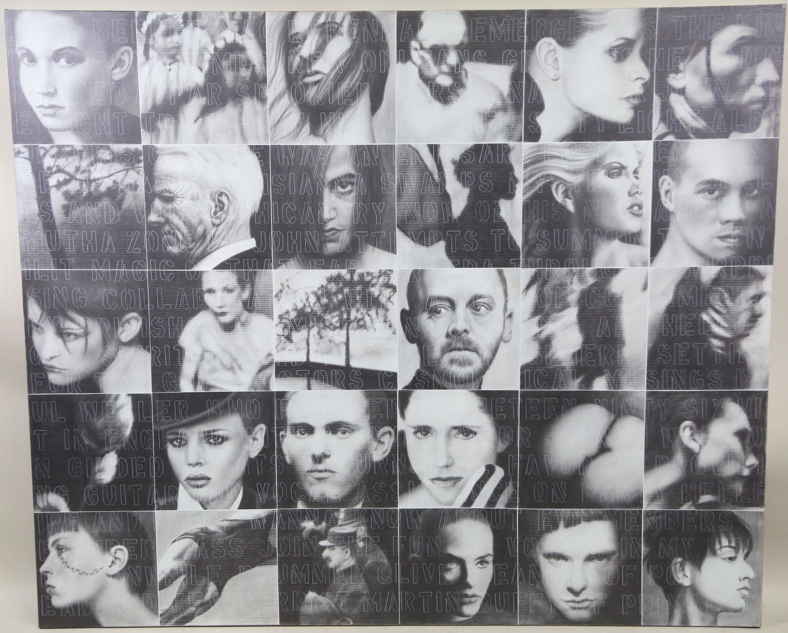 JOSEPH PICCILLO "1998-#10" GRAPHITE ON CANVAS, 1998 (1 of 3)