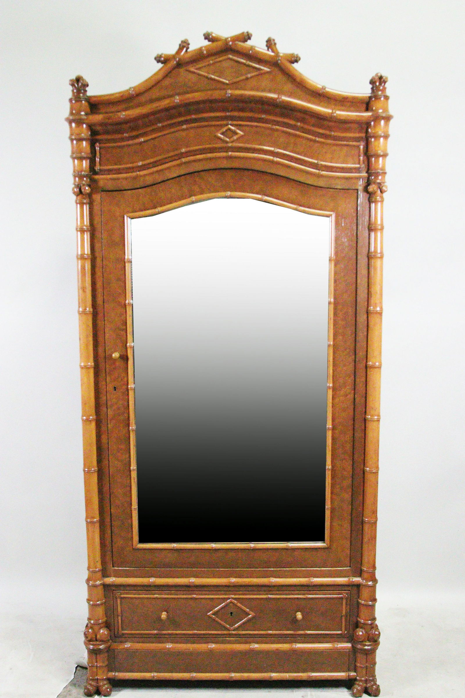 19th CENTURY BRIGHTON PAVILION BAMBOO WARDROBE (1 of 6)