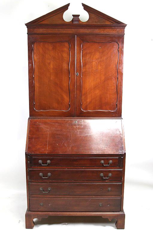 MAHOGANY FALL FRONT SECRETARY DESK (1 of 4)