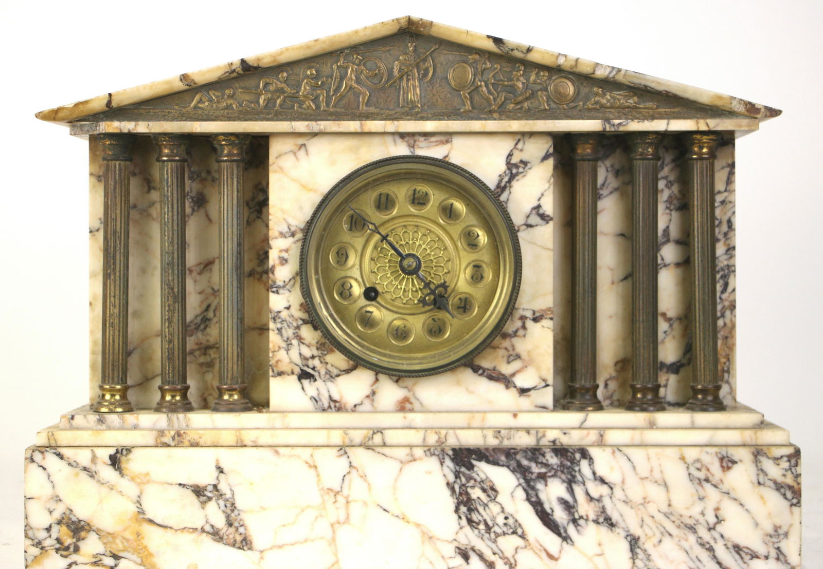 ANTIQUE MARBLE MANTEL CLOCK (1 of 2)