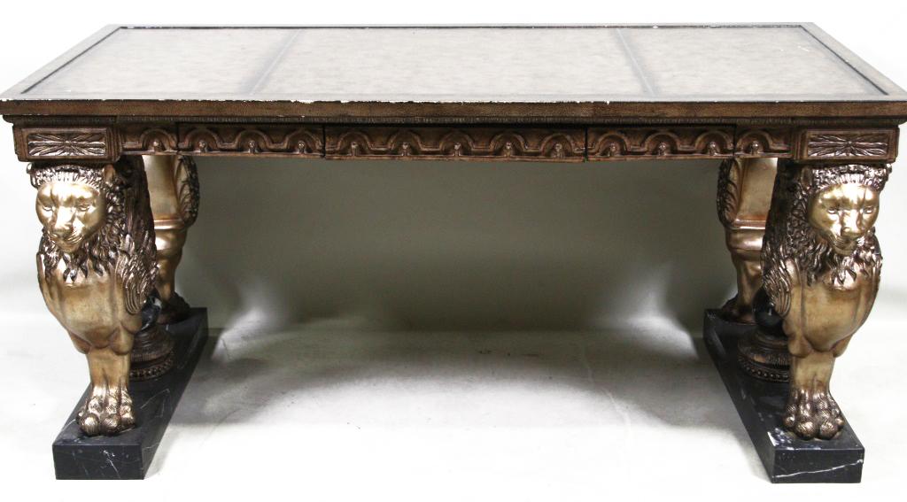 MAITLAND SMITH LEATHER TOP DESK (1 of 11)