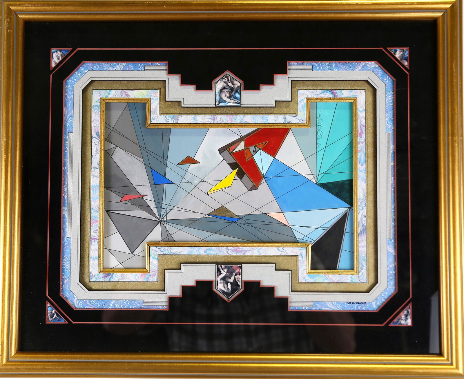 JOHN DELULIO "ASCENSION" ACRYLIC & INDIAN INK, (1 of 6)