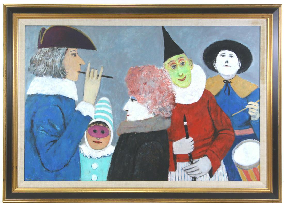 HERB MEARS CARNIVAL SERIES OIL ON PANEL (1 of 4)