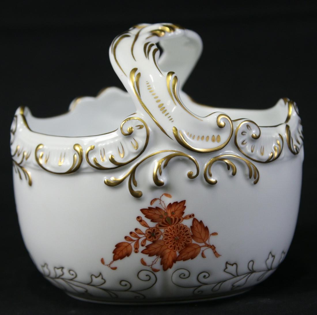 HEREND PORCELAIN BASKET (1 of 6)