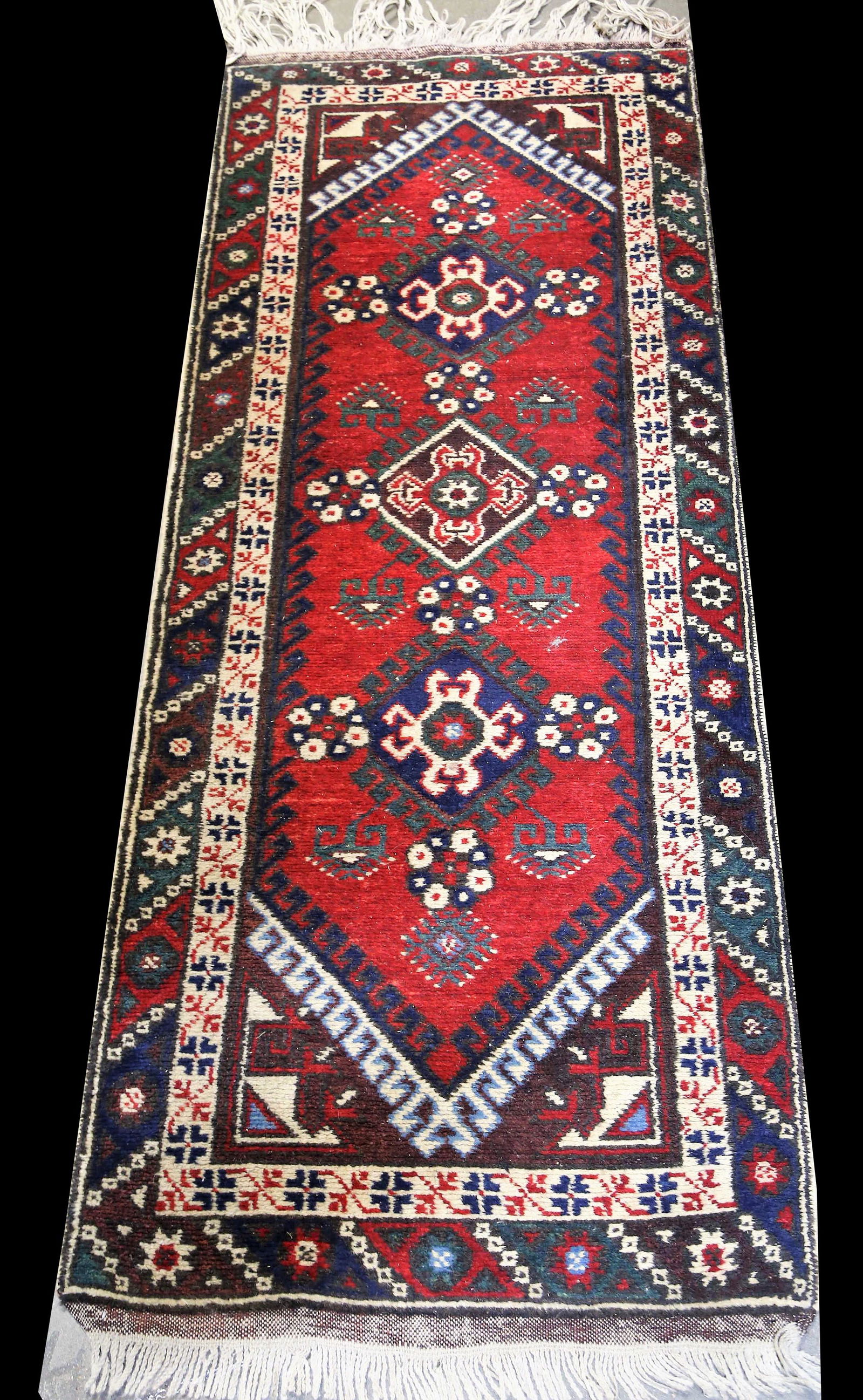 SEMI-ANTIQUE HAND KNOTTED PERSIAN RUNNER (1 of 4)