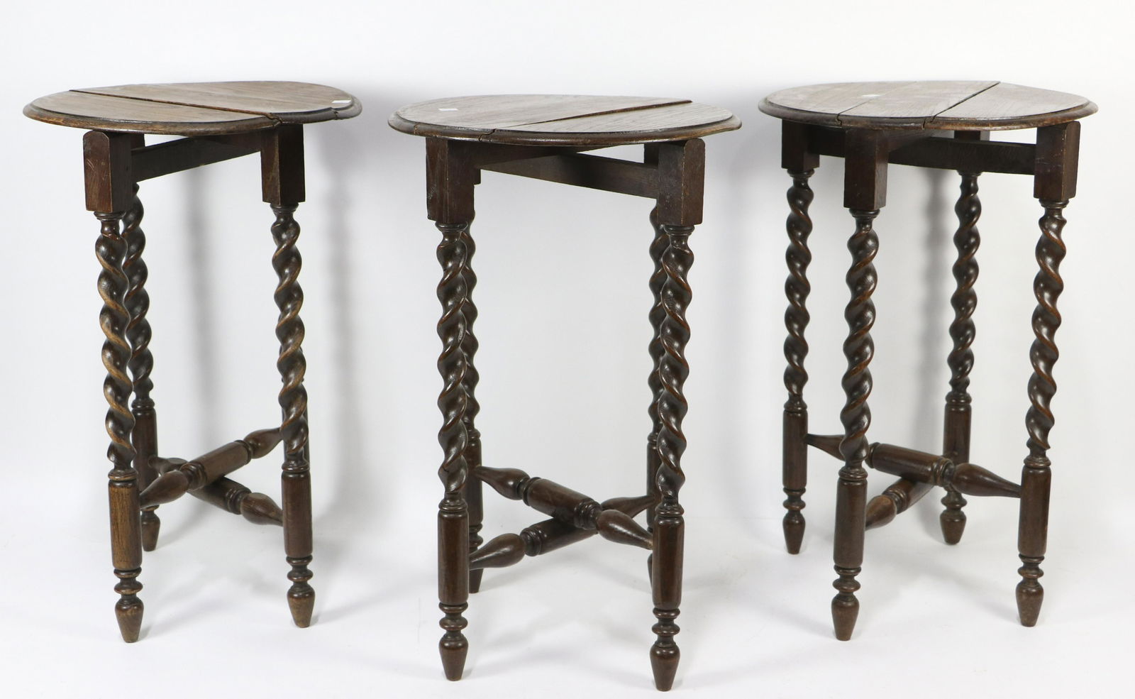 SET OF THREE 19th CENTURY FRENCH OAK TABLES (1 of 3)
