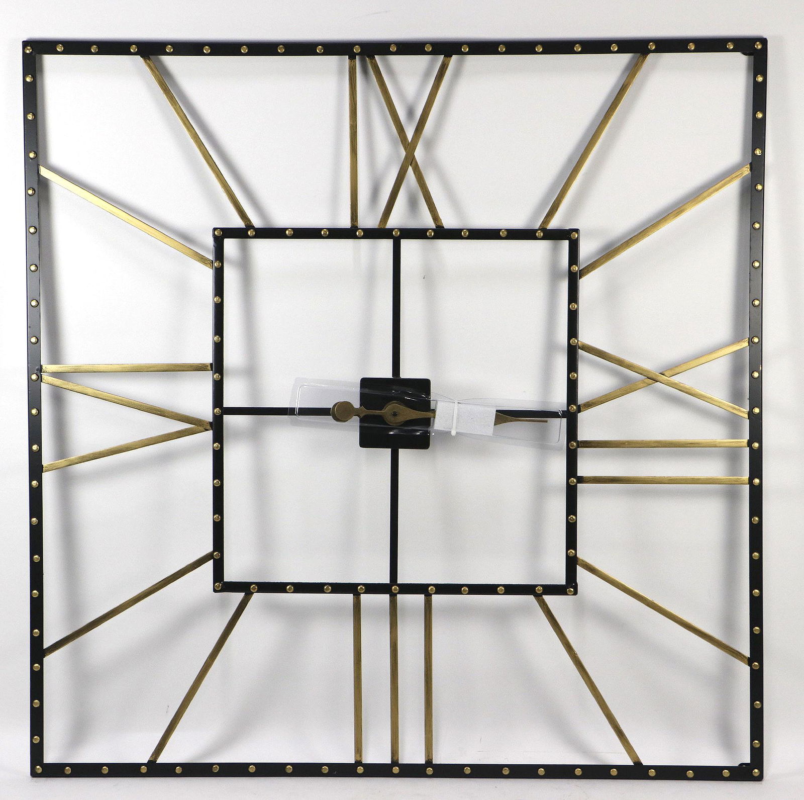 CONTEMPORARY ROMAN NUMBERAL METAL WALL CLOCK (1 of 2)