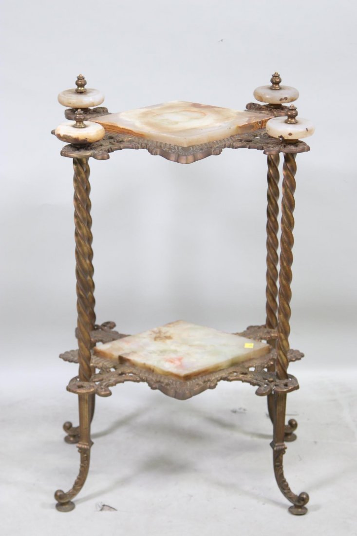 VICTORIAN BRONZE OCCASSIONAL TABLE. (1 of 4)