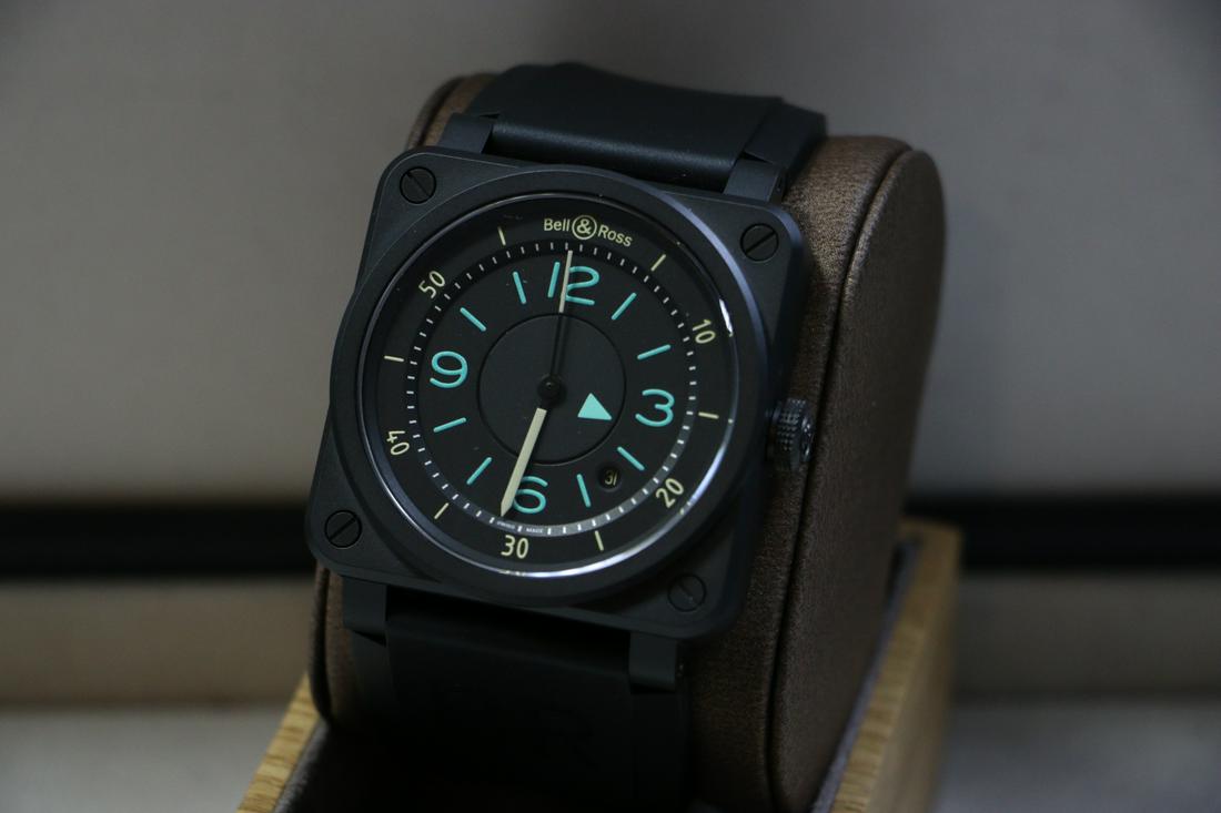 Bell & Ross Br03-92 Bi-Compass 42mm Watch: Bell & Ross Br03-92 Bi-Compass 42mm Watch•The Br 03-92 Bi-Compass Watch By Bell & Ross. Paired With A Rubber Strap And Pin Clasp, This Watch Features An Automatic Movement With Date Complications