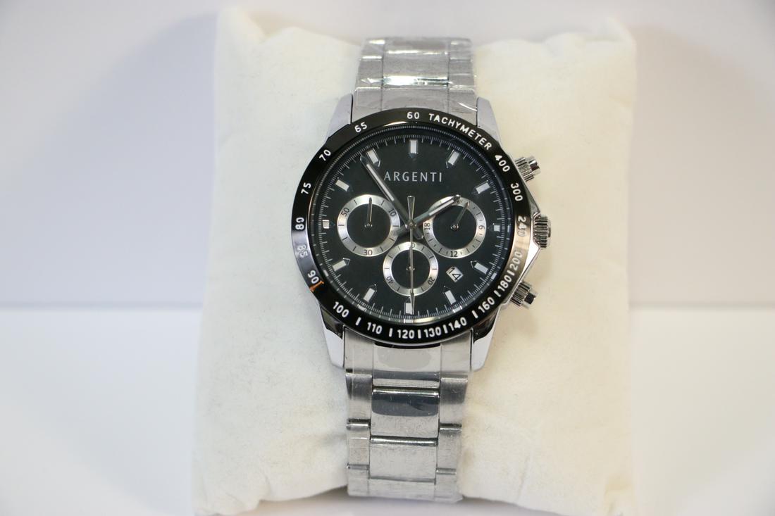 NEW MENS ARGENTI CARMICHAEL CHRONOGRAPH WATCH: NEW MENS NEW MENS ARGENTI CARMICHAEL CHRONOGRAPH Watch - BRAND NEW IN BOX; CITIZEN/MIYOTA VD53B MOVEMENT; 43MM DIAMETER; STAINLESS STEEL BRACELET