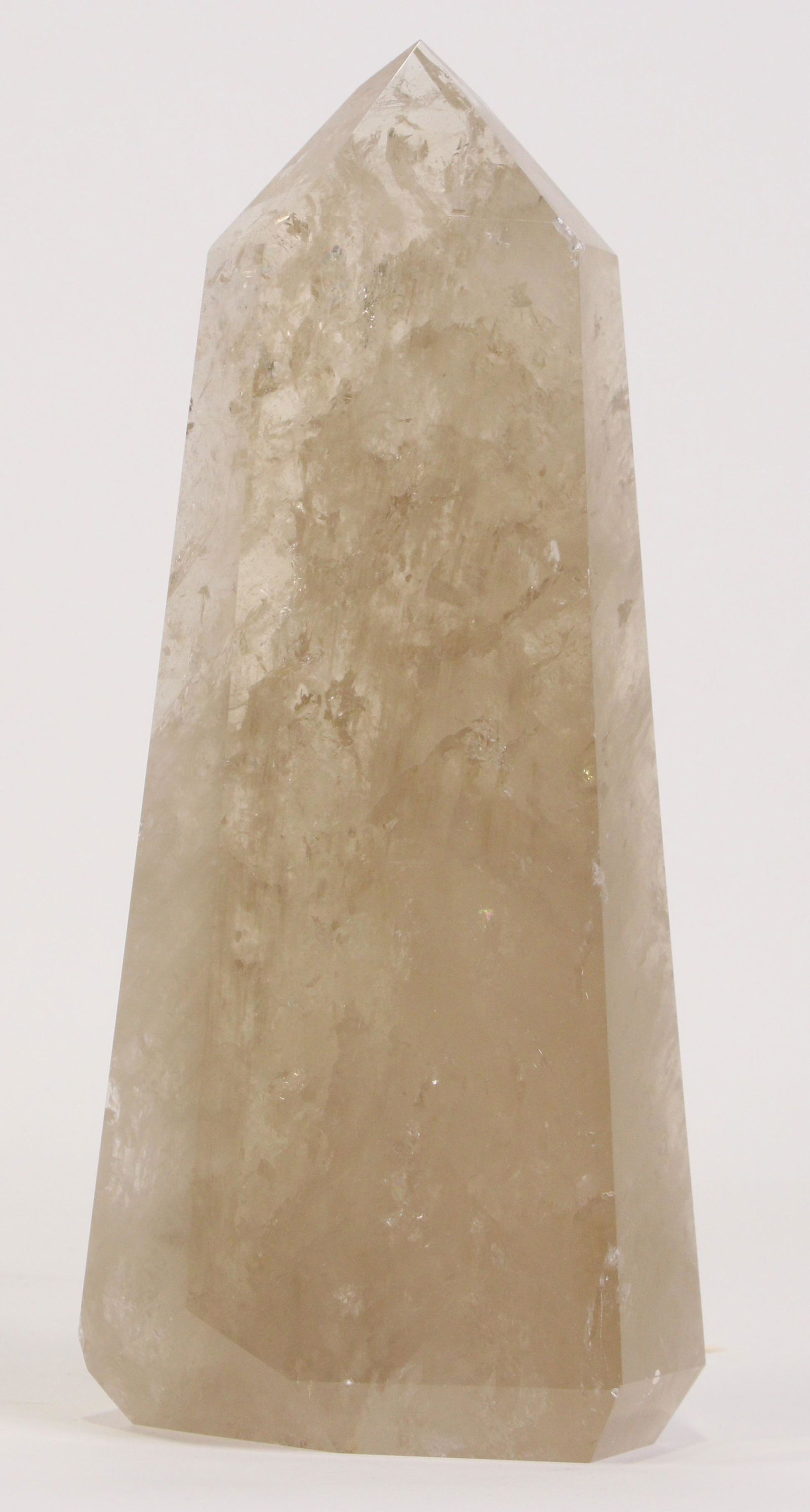 QUARTZ OBELISK: QUARTZ OBELISK - 8.2LBS Height: 11 in. by Width: 5 in. by Depth: 4