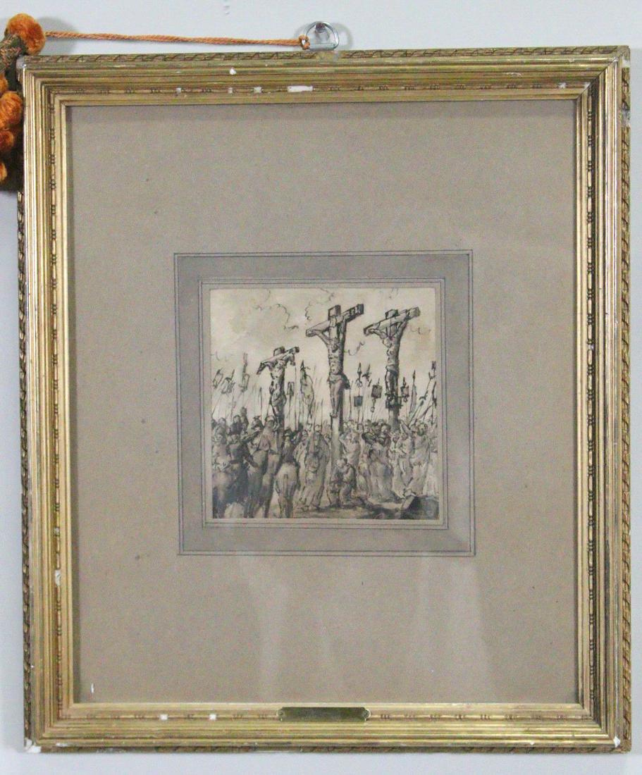 ANTONIO DA CORREGGIO (ITALIAN 1489-1534) INK ON PAPER: ANTONIO DA CORREGGIO (ITALIAN 1489-1534) INK ON PAPER DRAWING. Height: 18.5 & 6 in. by Width: 16 & 6 in.
