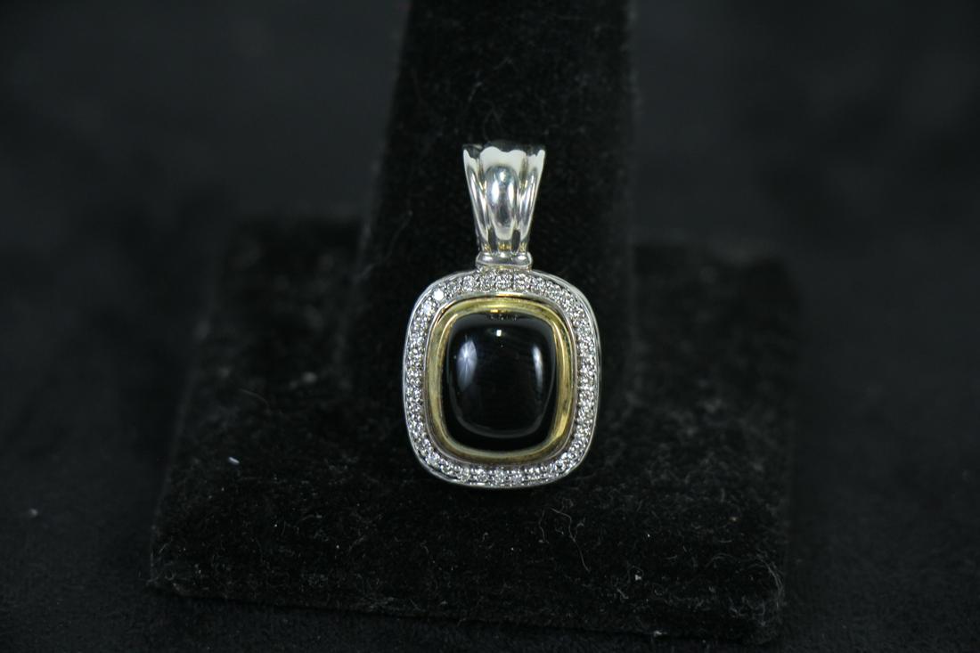 DAVID YURMAN BLACK ONYX PENDANT: DAVID YURMAN BLACK ONYX PENDANT