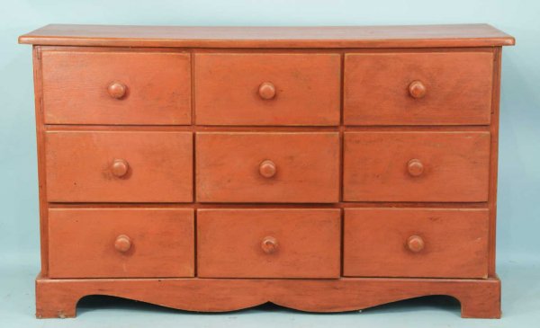 LARGE PAINTED COUNTRY FRENCH CHEST OF DRAWERS