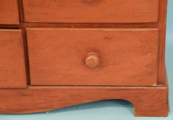 LARGE PAINTED COUNTRY FRENCH CHEST OF DRAWERS - 2