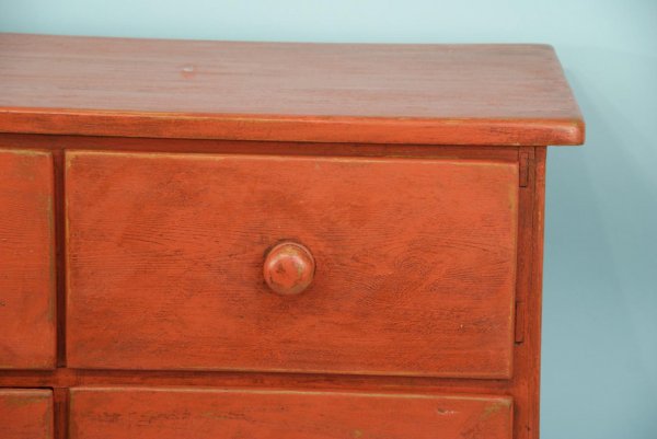 LARGE PAINTED COUNTRY FRENCH CHEST OF DRAWERS - 3