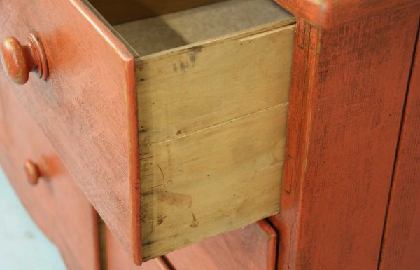 LARGE PAINTED COUNTRY FRENCH CHEST OF DRAWERS - 5