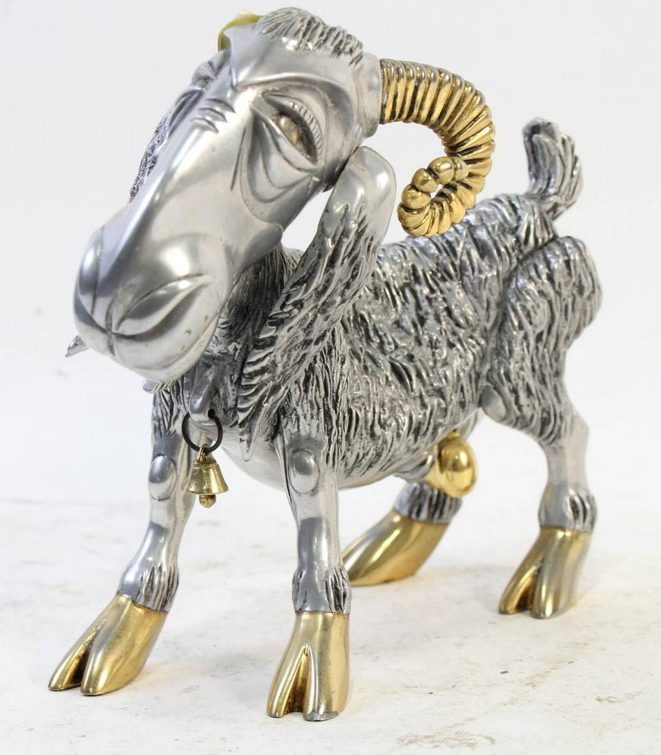 FRANK MEISLER GOAT SCULPTURE, EDITION #248/730: FRANK MEISLER GOAT SCULPTURE, EDITION NUMBER 248/730. Height: 9 by Width: 6 by Depth: 11