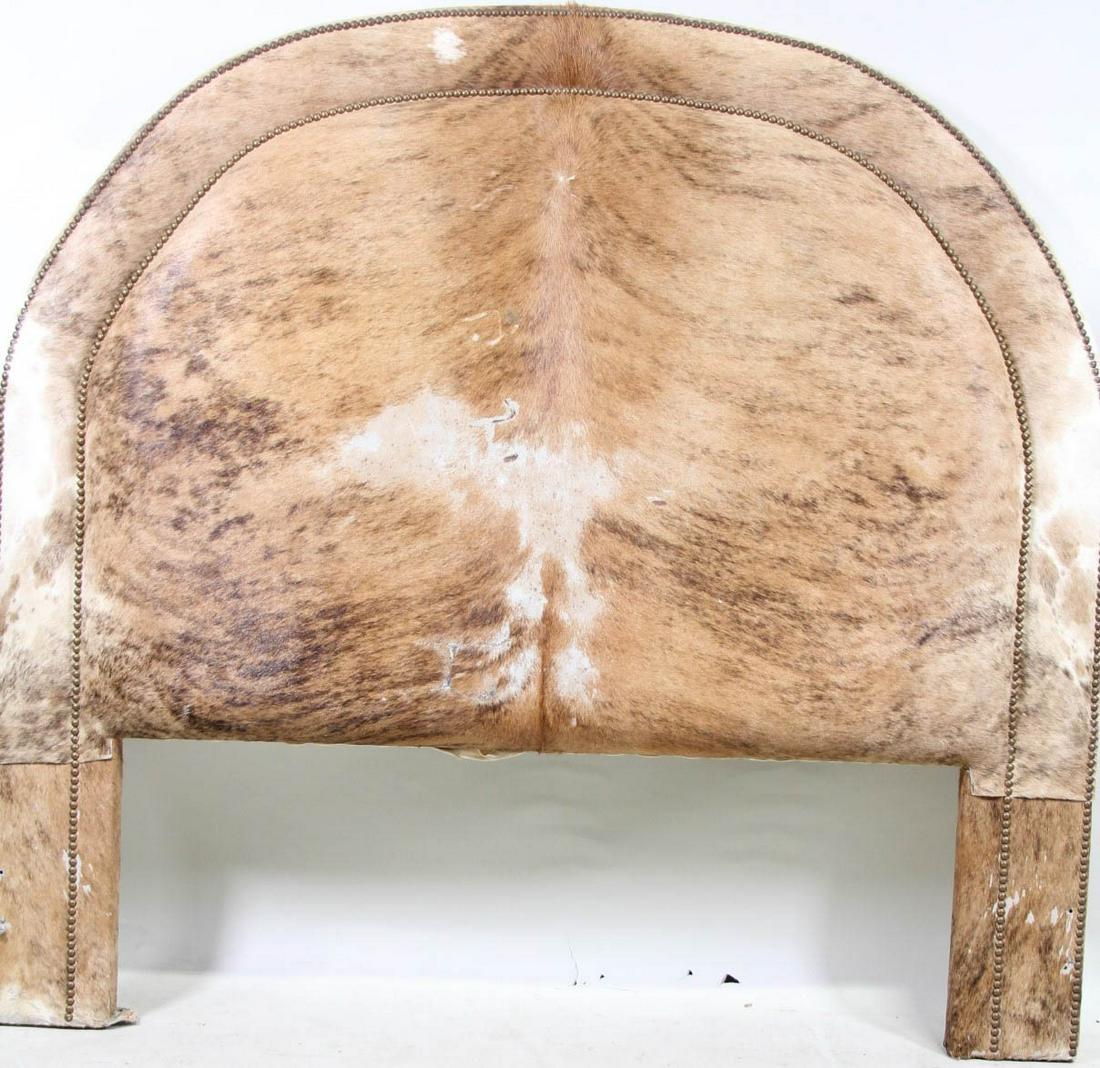FULL SIZE COWHIDE HEADBOARD.: FULL SIZE COWHIDE HEADBOARD. Height: 56 by Width: 60