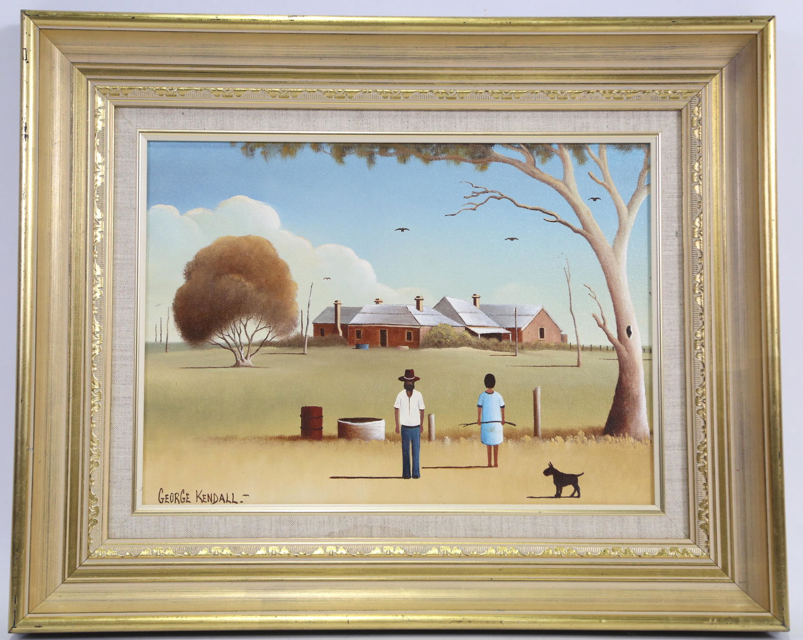 GEORGE KENDALL SHAW "HOUSE AT MUDGEE" OIL ON CANV (1 of 3)