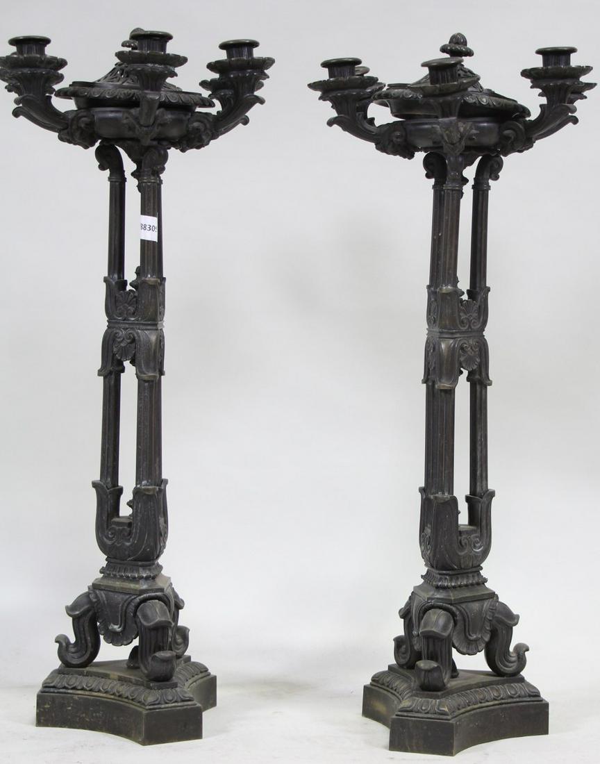 CIRCA 1840's LOUIS PHILIPPE BRONZE CANDELABRA (1 of 5)