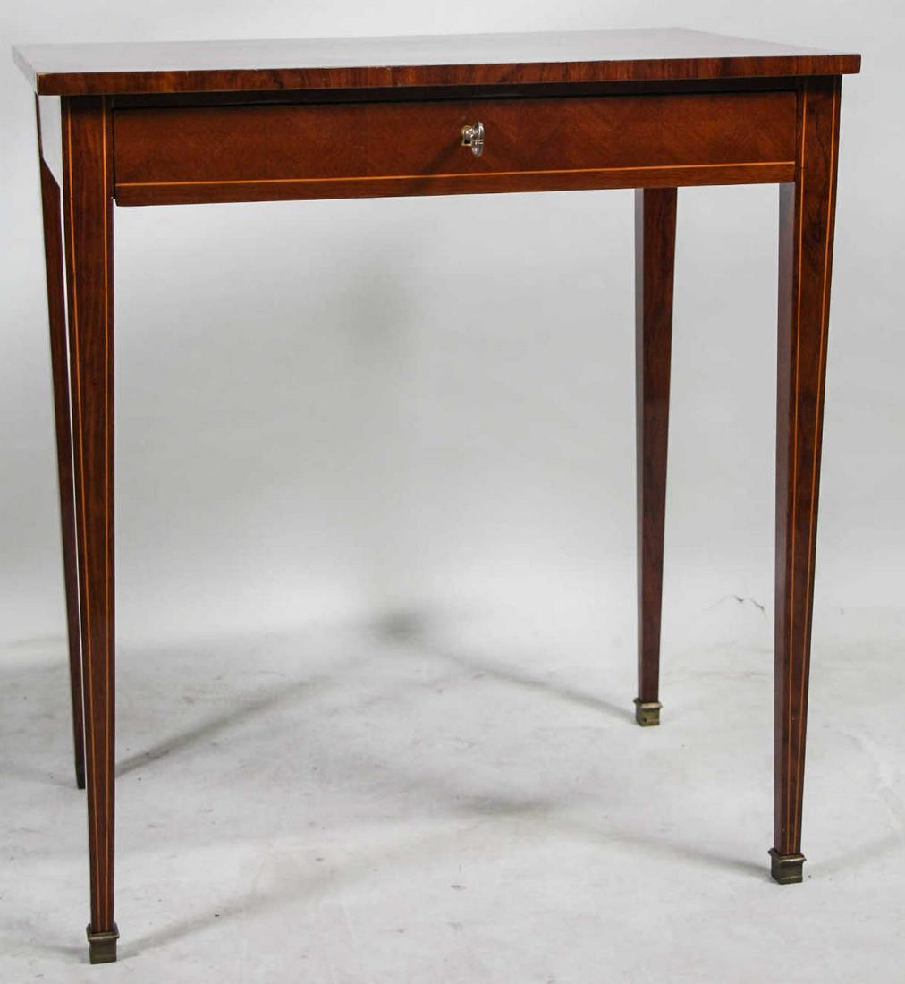 ANTIQUE MAHOGANY INLAID DESK (1 of 4)