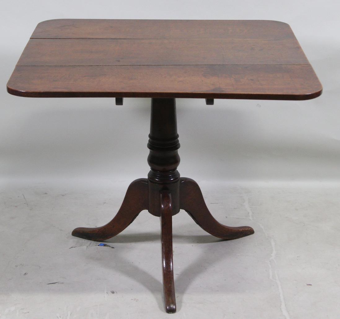 Antique Oak Square Tilt Top Table