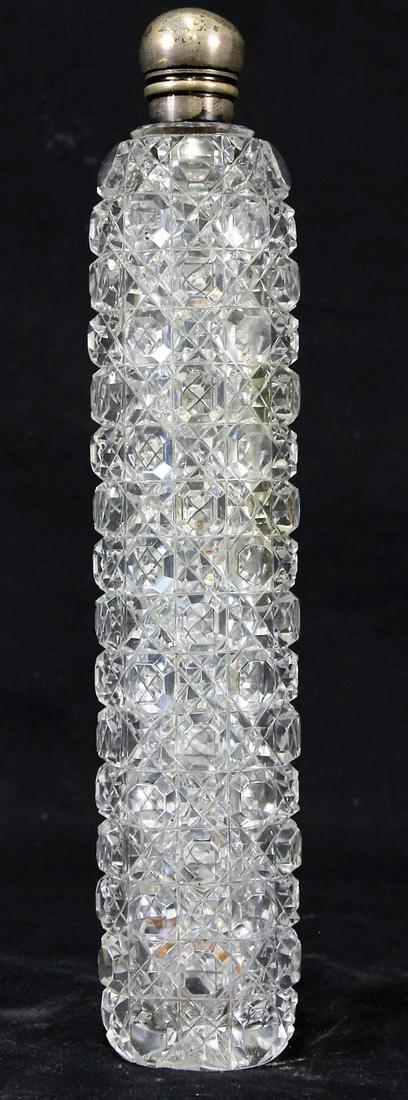 ANTIQUE CUT GLASS PERFUME BOTTLE (1 of 4)