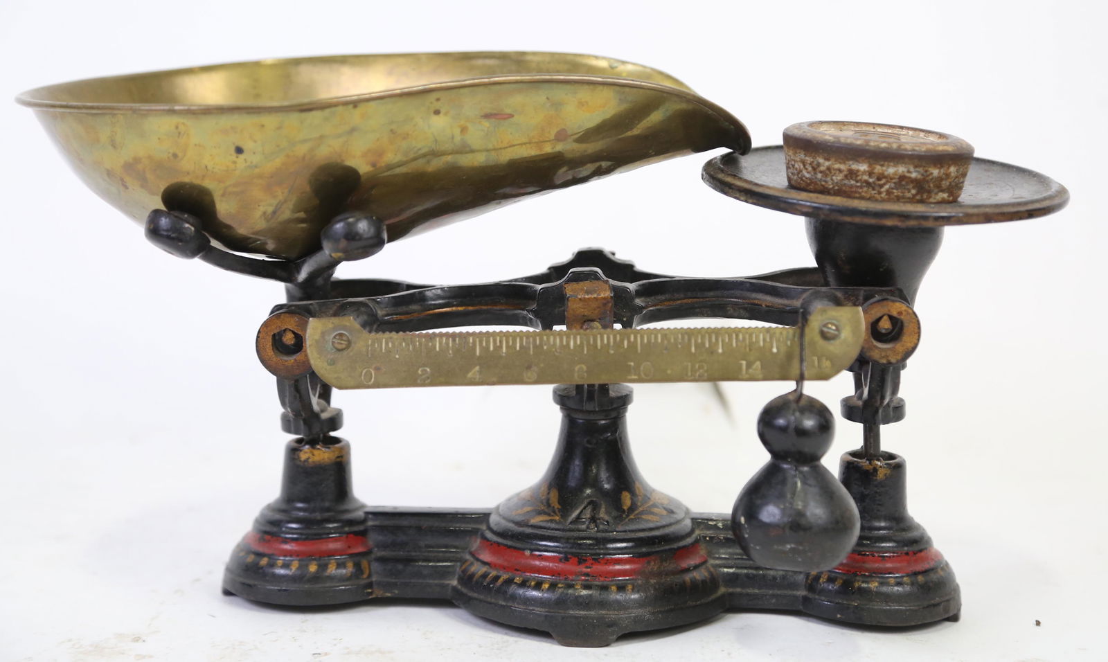 CIRCA 1880's VICTORIAN CAST IRON SCALE (1 of 3)