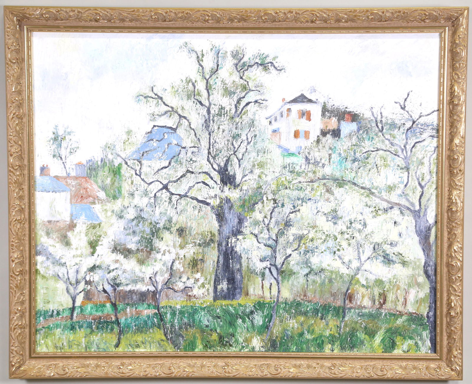 MONET GARDENSCAPE OIL ON CANVAS PAINTING: MONET GARDENSCAPE OIL ON CANVAS PAINTING. Height: 27 in. by Width: 33