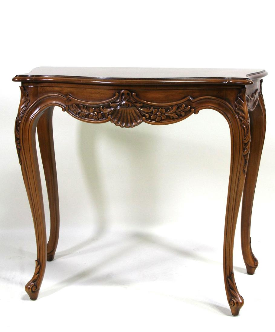 CONSOLE TABLE BY KANGER: CONSOLE TABLE BY KANGER. Height: 33 in. by Width: 36.5 in. by Depth: 18.5 in.