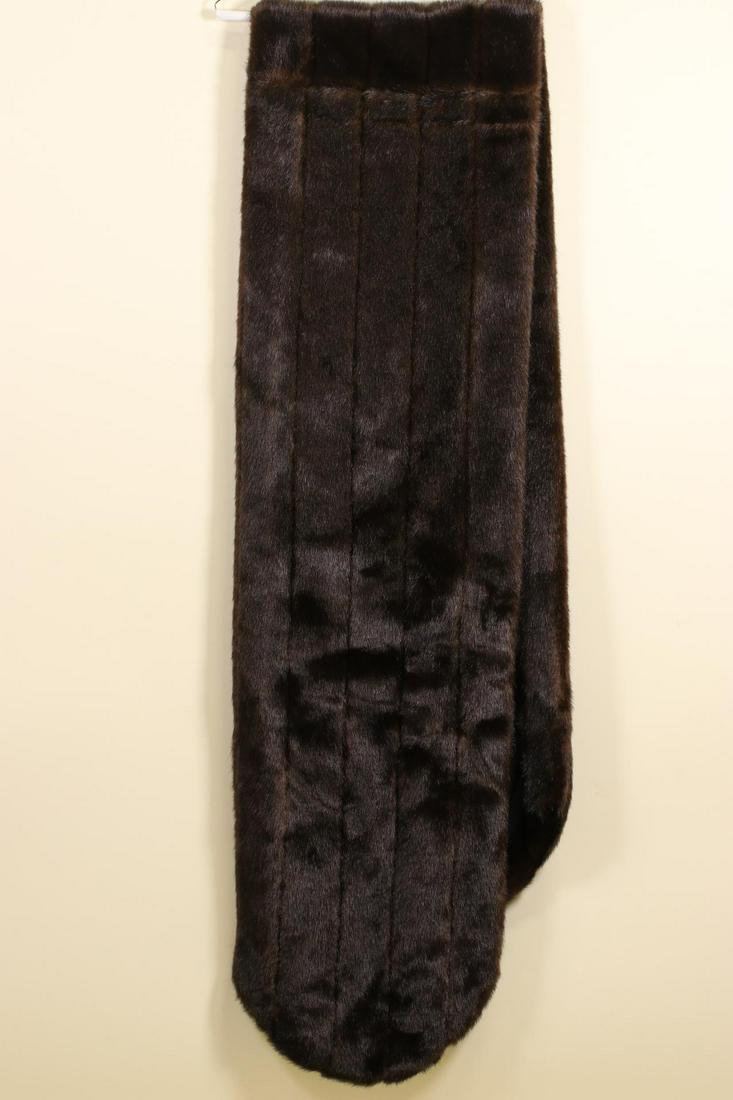 LADIES CHOCOLATE MINK FAUX FUR SHAWL WRAP: LADIES CHOCOLATE MINK FAUX FUR SHAWL WRAP