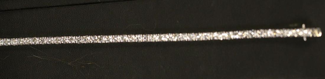 14KT WHITE GOLD & 7.47CT DIAMOND BRACELET: 14KT WHITE GOLD & 7.47CT DIAMOND BRACELET. 9.8 GRAMS T.W.