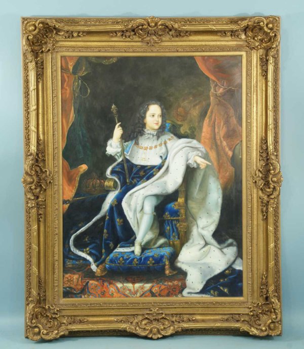 FRAMED OIL ON CANVAS "YOUNG KING LOUIS XV"