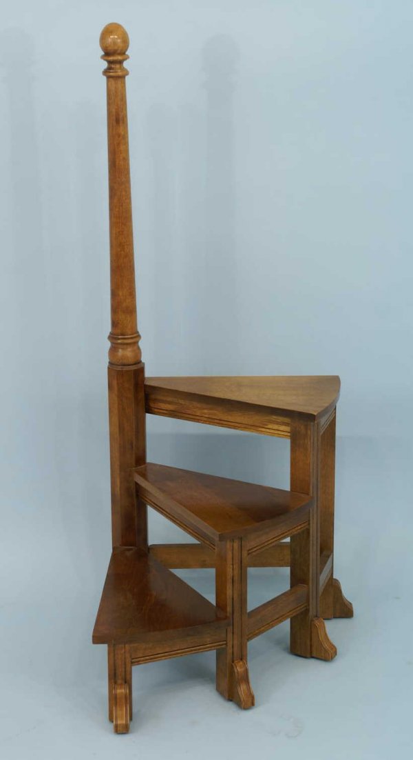 MAHOGANY 3-STEP LADDER: MAHOGANY 3-STEP LADDER.