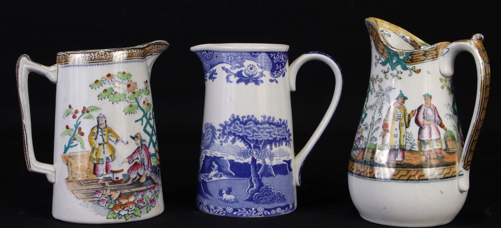 LOT OF THREE PORCELAIN PITCHERS (1 of 4)