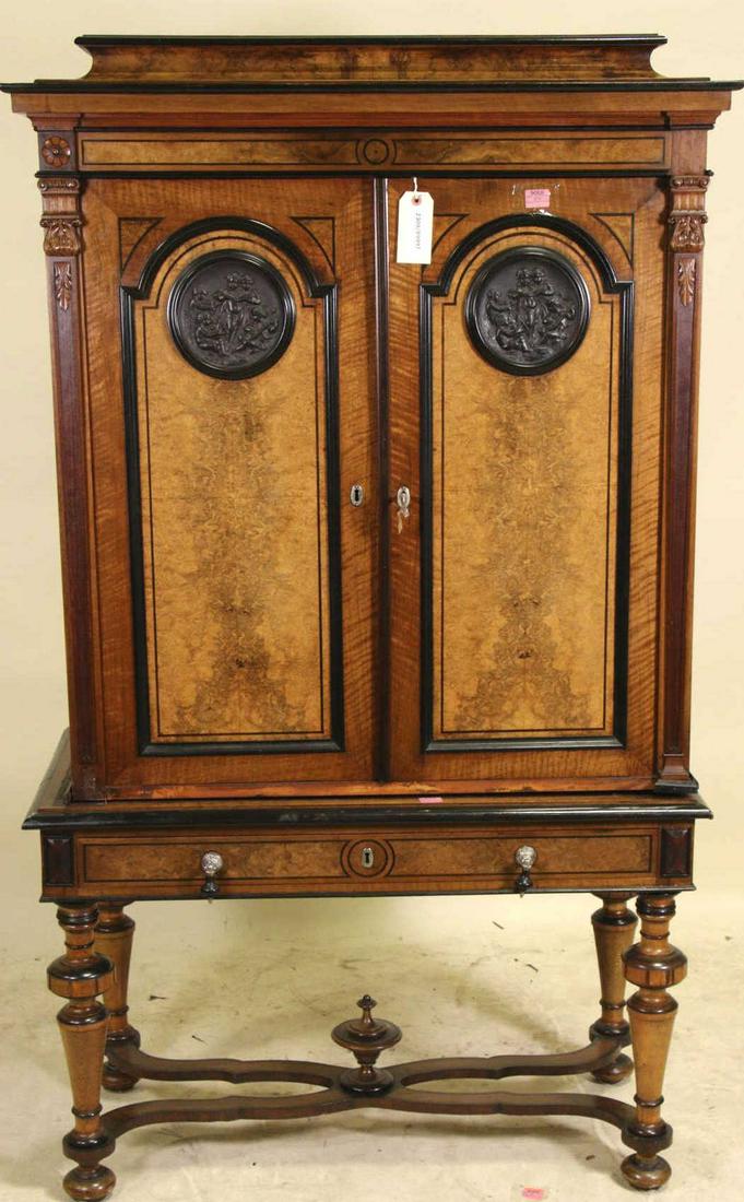 CIRCA 1870's EMPIRE III WALNUT CABINET (1 of 6)