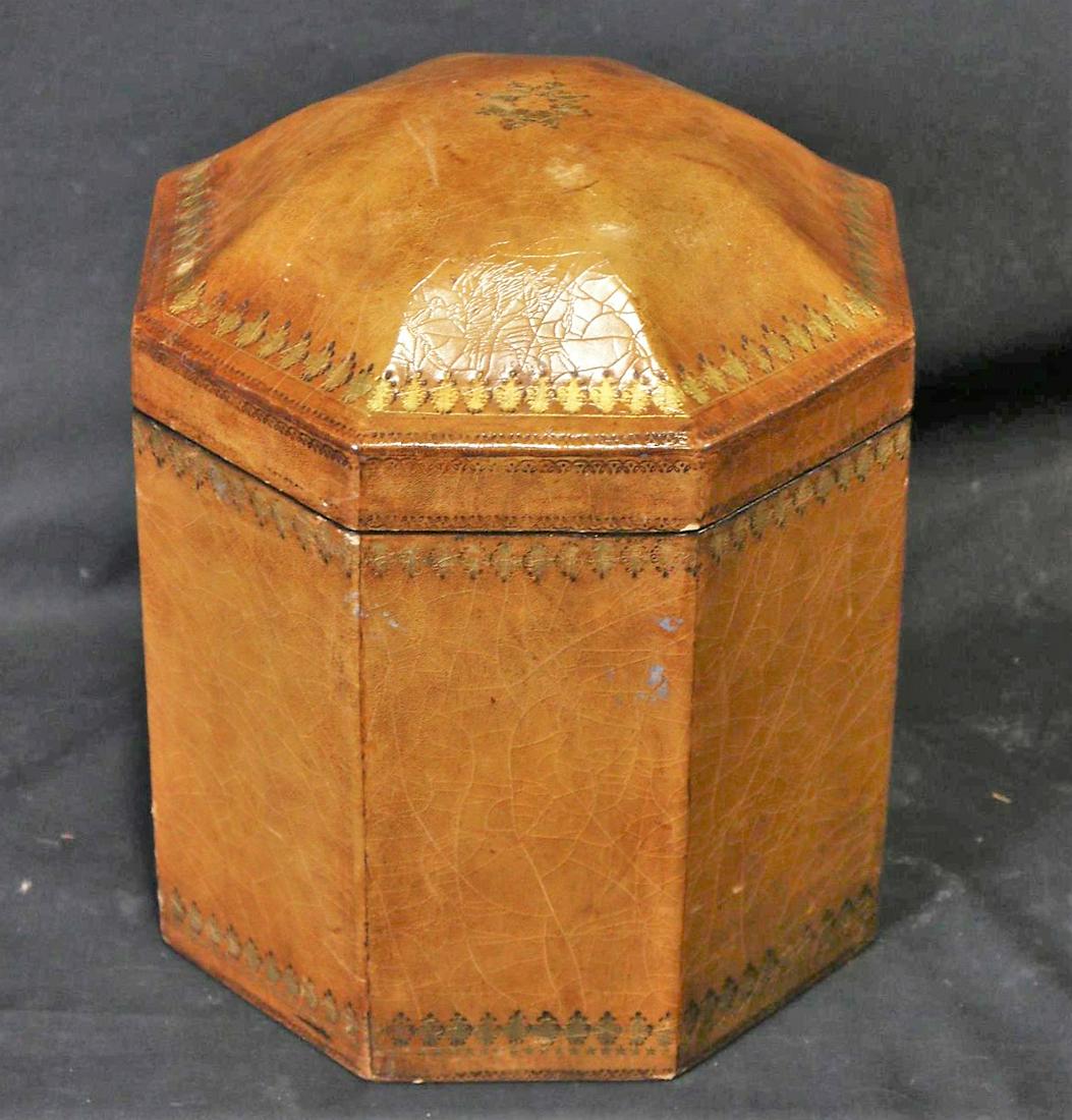 TOOLED LEATHER BOX (1 of 3)