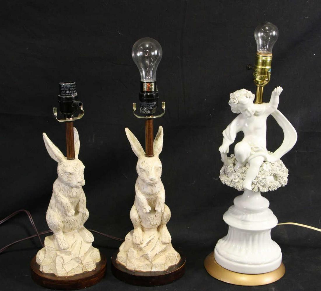 LOT OF THREE FIGURAL LAMPS (1 of 6)
