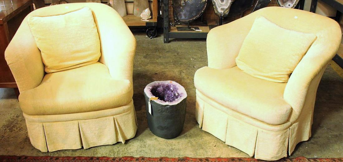 PAIR OF SWIVEL CLUB CHAIRS (1 of 2)