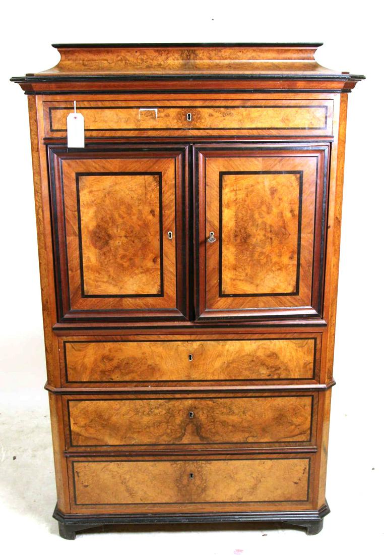 CIRCA 1860's LOUIS PHILIPPE WALNUT CABINET (1 of 8)