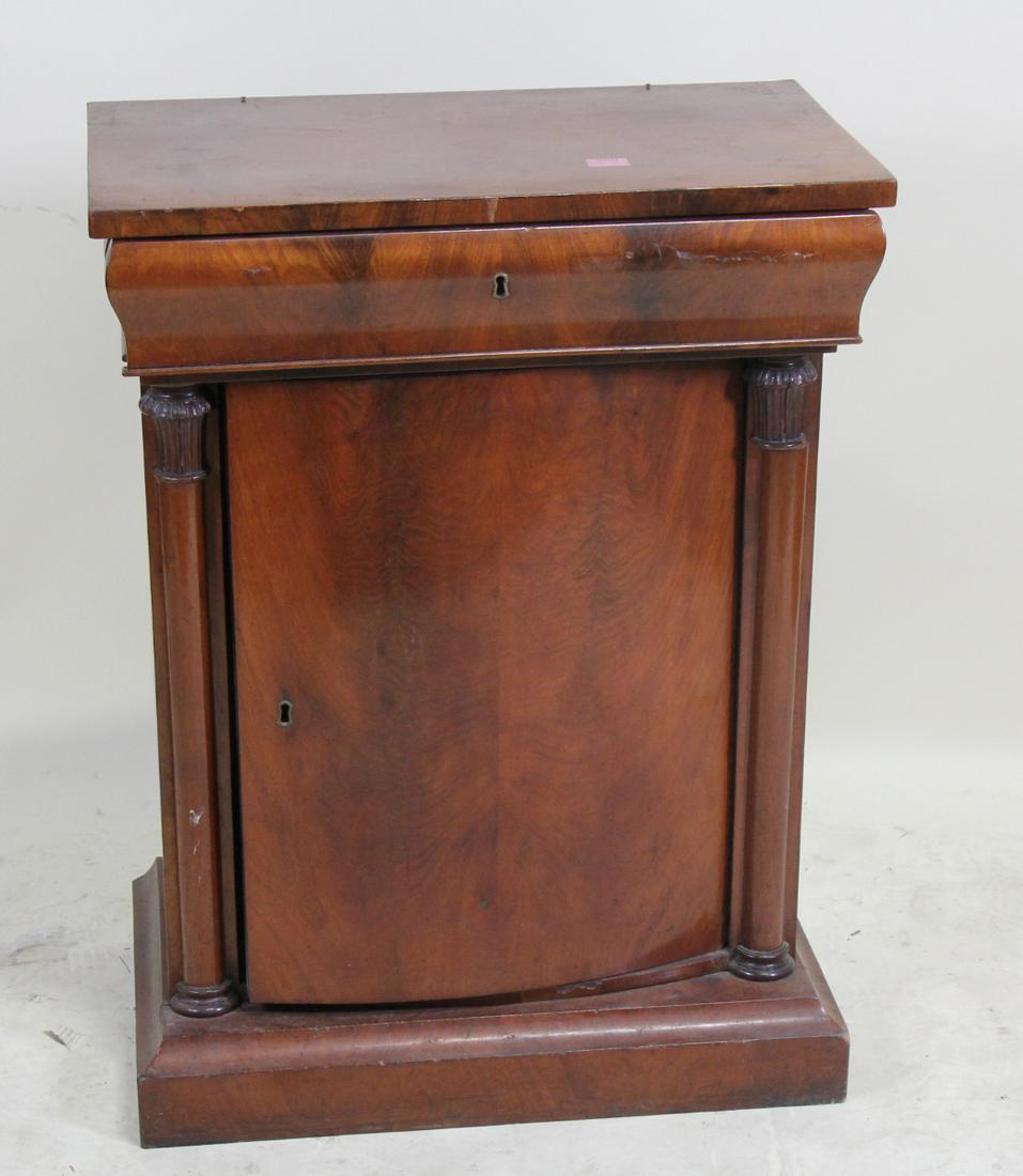 CIRCA 1850's EMPIRE MAHOGANY CABINET (1 of 3)