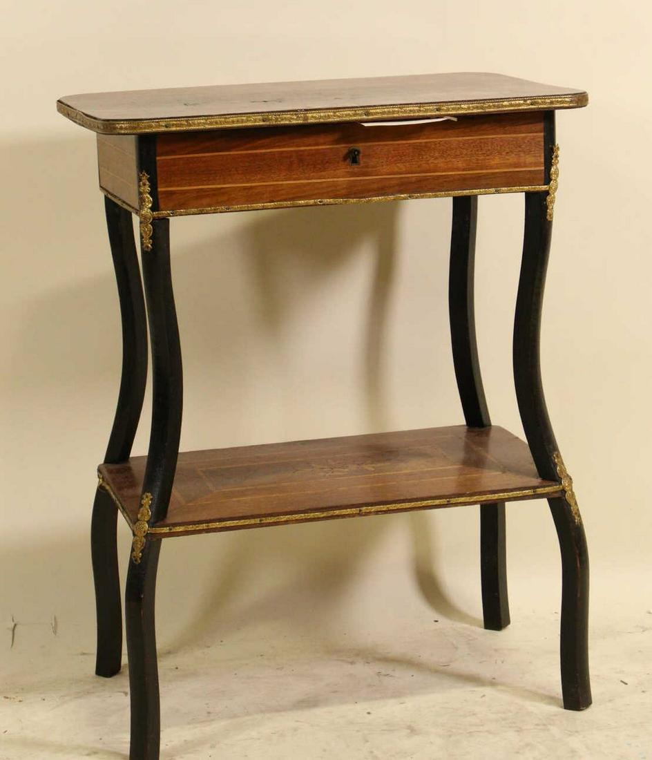 CIRCA 1850's FRENCH MAHOGANY SEWING TABLE (1 of 3)