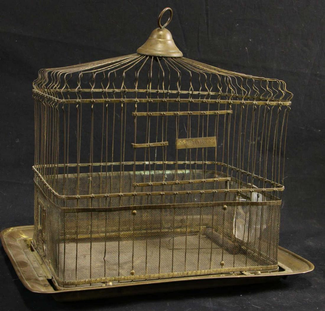 VINTAGE DECORATIVE BRASS BIRDCAGE (1 of 2)